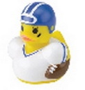 Custom Temperature Football Rubber Duck, 3" L X 2 3/4" W X 3" H