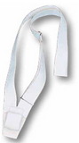 Blank White Single Strap Web Carrying Belt w/ Woven Pole Pocket