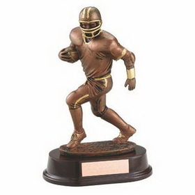 Custom Hand Painted Resin Football Player Trophy (9")