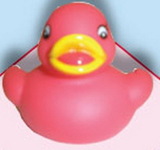 Custom Little Red Rubber Duck, 2 1/4
