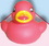 Custom Little Red Rubber Duck, 2 1/4" L X 2 3/8" W X 2" H, Price/piece