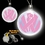 Blank Pink Ribbon LED Necklace, 1 1/4" Diameter X 24" L, Price/piece