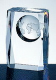 Custom 114-C531  - Posh Globe Column Award-Optic Crystal