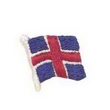 Custom International Collection Embroidered Applique - Flag of Iceland