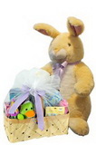 Blank 3 Foot Tall Deluxe Plush Baxter The Bunny With Basket Of Toys
