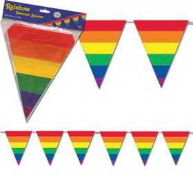 Blank Rainbow Pennant Banner