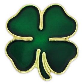 Blank Holiday - Green Four Leaf Clover Pin