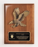 Custom Walnut Plaque with Eagle Casting, 9
