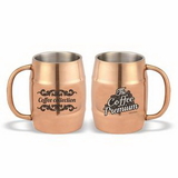 17 oz. Copper Color Plated Stainless Steel Beer Barrel Mug, Personalised Mugs, Custom Mug, 5.125