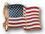 Custom American Flag Stock Pin, Price/piece