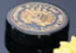 Custom Black Round Genuine Marble Paperweight (3
