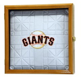 Blank Full sized baseball base case with wooden frame