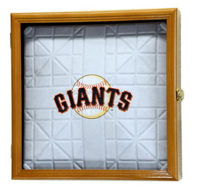 Blank Full sized baseball base case with wooden frame