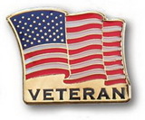 Blank Stock Veteran Us Flag Lapel Pin
