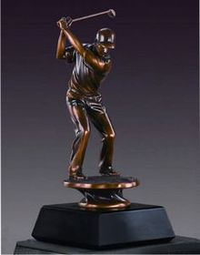 Custom Male Golfer Resin Award (7"x15.5")