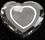Custom Optical Crystal Heart Shape Paper Weight (4"x4"), Price/piece