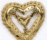 Custom Double Heart Stock Cast Pin