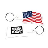 Custom US Flag Flexible Key Tag