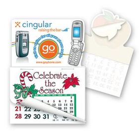 Cell Phone Shape Custom Printed Calendar Pad Sticker W/ Tear Away Calendar, 4" L X 3" W