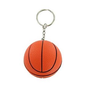 Custom Basketball Stress Reliever Keychain, 1.57" Diameter