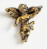Custom Antique Gold Guardian Angel Lapel Pin