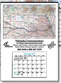 Custom Small Full Apron Nebraska State Map Calendar - Thru 5/31/12