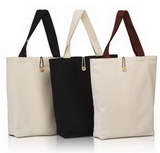 Custom Canvas Tote with Contrasting Handles and Front Button, 15