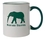 Custom 12 Oz., Color Trim C-Handle Mug (White/Green Trim), Price/piece