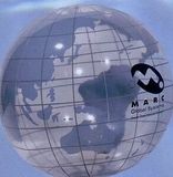 Custom Inflatable Clear Globe Ball With Longitude, Altitude & Continental / 20