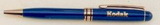Custom Brass Euro Pen (Blue), 5 1/4
