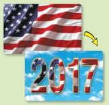 Custom Lenticular Flip Image Stock Wallet Cards (Patriotic 2012)