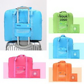 Custom Luggage Foldable Tote Bag, 16 15/16" L x 7 1/2" W x 13 3/4" H