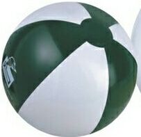 Custom 6" Inflatable Forest Green & White Beach Ball