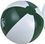 Custom 6" Inflatable Forest Green & White Beach Ball, Price/piece