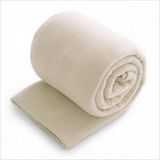 Blank Fleece Throw Blanket - Cream (Overseas) (50