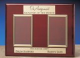 Custom Executive Bi Monthly Plaque w/ Double Picture Frame (9