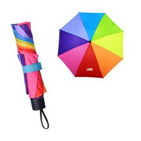 Custom Budget Gay pride Folding Umbrella, 38" Diameter