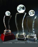 Custom Globe Tower Optical Crystal Award Trophy., 11.25