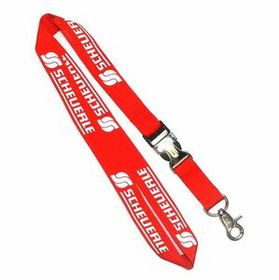Custom Red Polyester Lanyards 1/2" (12 Mm) Wide