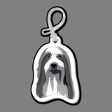 Custom Dog (Beardie, Head) Bag Tag