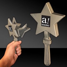 Custom 7 1/2" Silver Star Hand Clappers