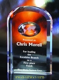 Custom World Arch Optical Crystal Award Trophy., 8
