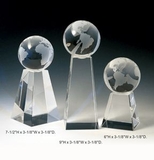 Custom World Tower Optical Crystal Award Trophy., 7.5