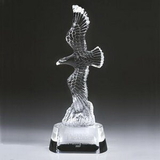 Custom Art Sculpture Crystal Eagle Trophy (Sandblasted)