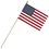 Custom 8" X 12" Lightweight Cotton Us Stick Flag With Spear Top On A 24" Dowel, Price/piece