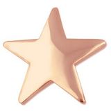 Blank Copper Star Lapel Pin, 3/4