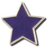 Custom Color Filled Star Lapel Pin, 3/4
