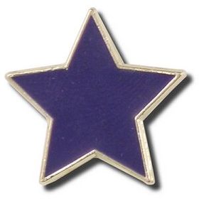Custom Color Filled Star Lapel Pin, 3/4" L X 3/4" W