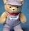 Custom Large Engineer Outfit Hat/Overalls for Stuffed Animal, Price/piece
