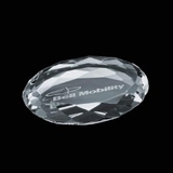 Custom Amherst Oval Optical Crystal Paperweight, 4
